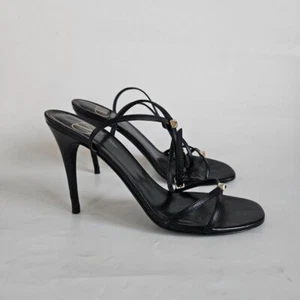 Valentino Black Strappy Sandal Heel, 38 - Picture 1 of 5