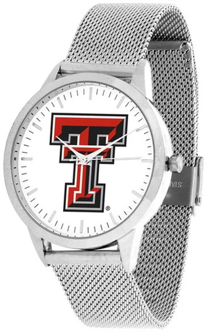 Texas Tech University Watch Silver Mesh Statement Wristwatch Cover