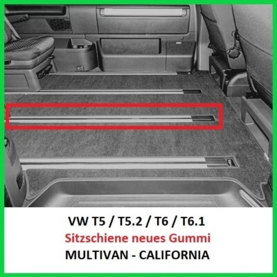 Genuine VW T5 T6 T6.1 California Multivan Rubber Profile Replacement for Seat Rails - Image 1 of 4
