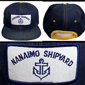 Vtg Nanimo Shipyard Snapback Hat British Columbia Boat Repair Company Logo Cap - Bild 1 von 12