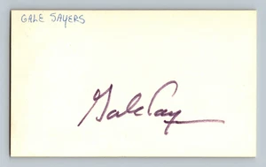 Gale Sayers HOF AUTO Signed 3x5 Index Card Autograph Signature - Picture 1 of 2