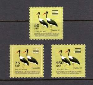 SOUTH SUDAN 2017 20-22 Scott NH Surcharges on 5 SSP Birds - Free USA Shipping - Picture 1 of 1