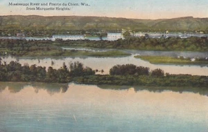 Mississippi River and Prairie du Chen, WI from Marquette Heights - Picture 1 of 2