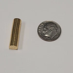 MAGNETIC HEALTH DISCS NEODYMIUM RARE EARTH 1/4 INCH X 1MM GOLD PLATED 20 magnets - Picture 1 of 1