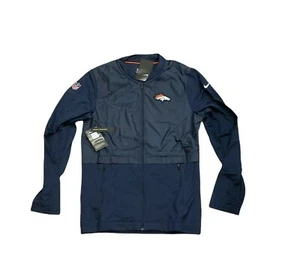 NWT New Denver Broncos Nike Men's Sideline Elite Hybrid Full Zip Up Jacket Small - Picture 1 of 2