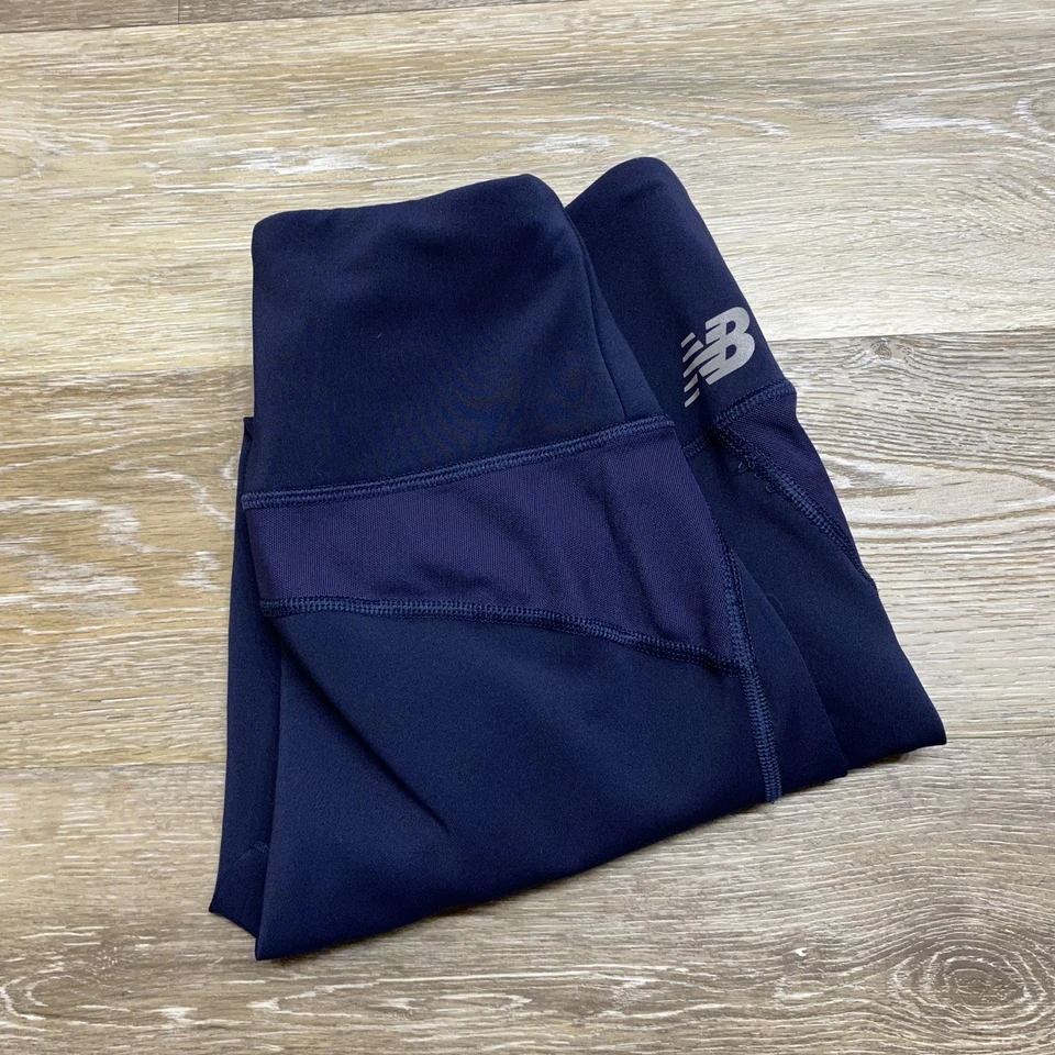 NEW BALANCE эластичной талии середины подъема синий Activewear капри брюки женский размер S - Изображение 1 из 4