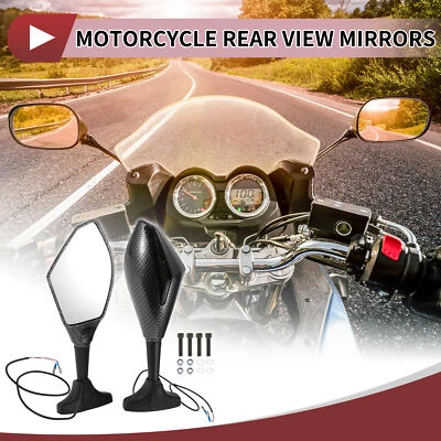 1 juego de espejos retrovisores para moto Suzuki GSX-R600 GSX-R750 03-17 aluminio Foto 1 de 4