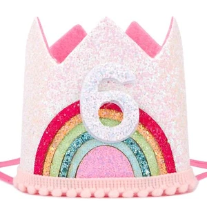 Birthday Hat for Kids Rainbow Birthday Crown for GirlsBirthday Hat Birthday H... - Picture 1 of 7