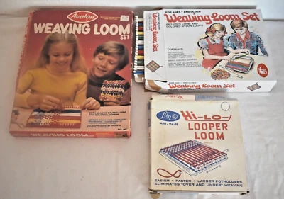 Lote de 3 telares de tejido de plástico bucles de nailon productos de hilo colonial, Avalon y lirio Foto 1 de 4