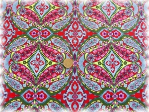 Marie Popeline rot Baumwolle Webware Stenzo Blumen und Ornamente 50 cm - Bild 1 von 1