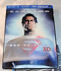 Man Of Steel 3D 4 Disc Set Blu Ray 3D Blu Ray DVD Digital HD Very Good Condition - Picture 1 of 5