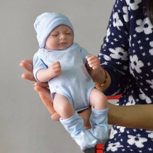 Handmade Reborn Baby Dolls Mini Girl Doll Full Body Vinyl Silicone Newborn Gift - Picture 1 of 4