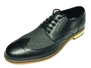 BAR III MEN'S FABIAN MIXED MEDIA WINGTIP OXFORDS SZ 9.5, RETAIL $90 - Picture 1 of 7