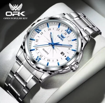 *  Elegante Damen Herren Armbanduhr Quarzuhr Datum  - Bild 1 von 4