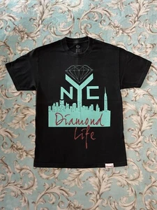 VINTAGE DIAMOND SUPPLY CO DIAMOND LIFE T-SHIRT (LARGE) BLACK TIFFANY NIKE SB TEE - Picture 1 of 10