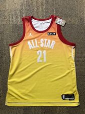 Nike Air Jordan Joel Embiid 2023 NBA All Star Game Jersey Yellow Red DX6332 607