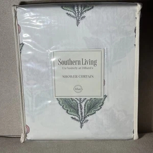 NWT Dillard's Southern Living Aubrey Floral Shower Curtain 72x72 Cotton - Picture 1 of 10