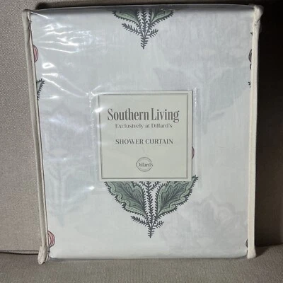 Cortina de ducha floral Dillard's Southern Living Aubrey 72x72 algodón nueva con etiquetas Foto 1 de 4