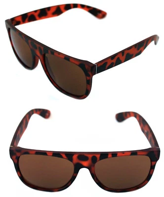 Gafas de sol planas para hombre Impero súper mate marrón tortuga marco de goma  Foto 1 de 4