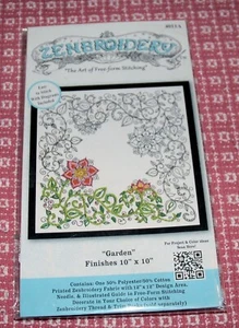 Zenbroidery "Garden" #DW4011 DesignWorks Embroidery Kit 10" X 10" when complete - Picture 1 of 2