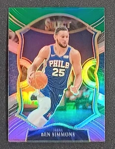 2020-21 Panini Select Green White Purple #34 Ben Simmons - Philadelphia 76ers - Picture 1 of 2
