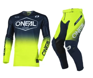 O'Neal 2025 Mayhem Hexx Offroad Jersey Pant Motocross Combo Blue/Neon - Picture 1 of 8
