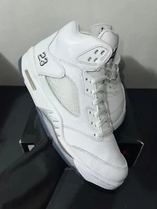 ✅ Nike Air Jordan V Retro 5 Metallic White GR. 11,5 🧊 | Icy Silver OG Reverse - Bild 1 von 12