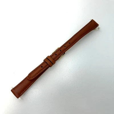 Citizen Genuine Leather Watch Band Brown with Gold Buckle 11mm Japan NOS#715A - Image 1 of 4