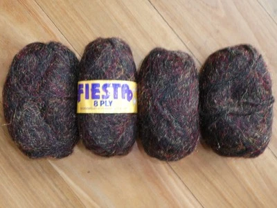 Yarn PANDA Fiesta 8 ply Brown Sparkle Acrylic Blend. 4 x 50gms. Swaziland - image 1 of 4
