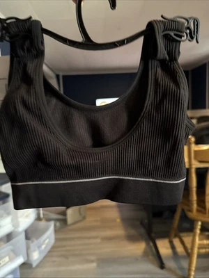 New Hanes Originals Women's ComfortFlex Seamless Rib Scoop Crop Bralette XSMALL  - Image 1 of 2