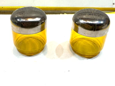 Mercedes W126 sedan 86-91 USA Type headlight Bosch fog R & L inner YELLOW 2 Lens - Image 1 of 4