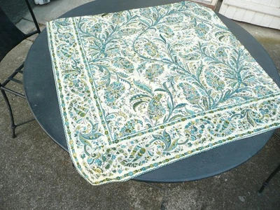 tissu ancien  en coton à décors de fleurs - Photo 1/4