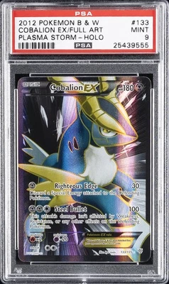 2013 POKEMON B&W PLASMA STORM #133 FULL ART/COBALION EX PSA 9 - Image 1 of 2