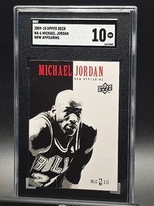 2009-10 UD ahora aparece #NA-6 Michael Jordan Chicago Bulls Salón de la fama SGC 10 GEMA COMO NUEVO - Imagen 1 de 2