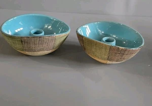 (2) Vintage Aldo Londi Bitossi Rimini Candle Holder Italian Pottery Signed - Picture 1 of 8