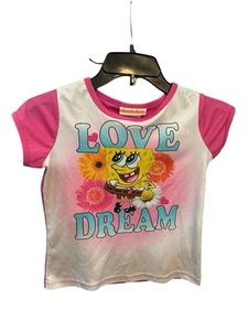 Nickelodeon SpongeBob SquarePants Girls Short Sleeve Sleep Shirt 7/8 - Picture 1 of 5