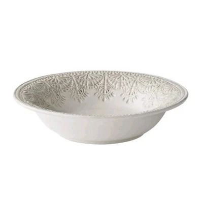 Cuatro (4) Cuencos Mujer Pionera ~ ENCAJE VINTAGE ~ LINO ~ 7,5" Diámetro ~ 22,5 onzas Foto 1 de 4