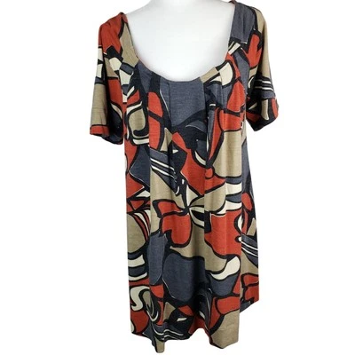 Zara Woman Shift Dress Exposed Back Zipper Wool Blend Size Medium Multi-Color - Image 1 of 4