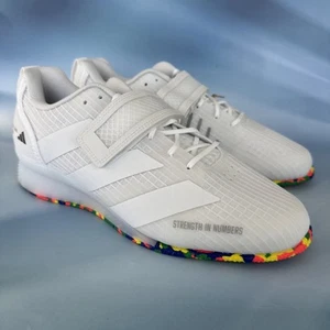 New Adidas Adipower III Weightlifting Shoes White - IF0521 Men's Sz 9.5 - Picture 1 of 5