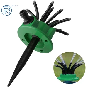 NEW 360° Flexible 12 Tubes Adjustable Garden Yard Water Sprayer System Tools - Picture 1 of 5