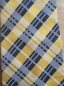 Ermenegildo Zegna Herren Seidenkrawatte gelb grau weiß kariert Made in Italy " - Bild 1 von 4