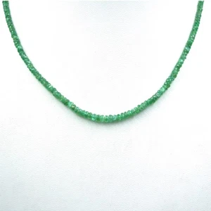 AA+ Zambian Emerald Beaded Neckace Lobster Lock Gift for Christmas Thanksgiving - Picture 1 of 6