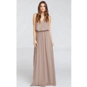 Show Me Your Mumu Kendall Maxi Dress in Dune Chiffon Women's Size S - Picture 1 of 10