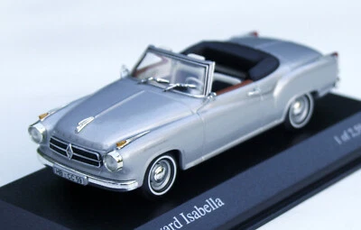 Borgward Isabella Coupé / Cabriolet Bj. 1958-1962, Silbermetall MINICHAMPS 1:43 - Immagine 1 di 4