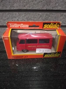 Vintage Solido 380 Peugeot J7 Ambulance 1/43 #PCL987 - Picture 1 of 5