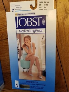 Rodilleras de compresión Jobst ultra transparentes 15-20 mmHg X-LARGE BEIGE SEDOSO - Imagen 1 de 2