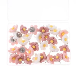 1.7*1.7cm Flower Push Pins White Cute Push Pins For Bulletin Boards - Picture 1 of 5