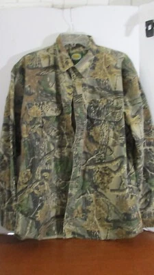 CABELAS~Green CAMO BUTTON DOWN Seclusion 3D HUNTING SHIRT ~ Men's XL - Image 1 of 4