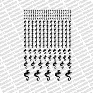 Black Hippocampus Decal Waterslide Transfers Compatible w/Warhammer 40k - Picture 1 of 2