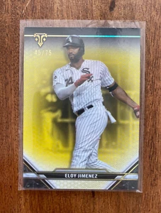 2021 Topps Dreifachfäden Eloy Jimenez Citrin parallel #45/75 weiße Sox - Bild 1 von 2